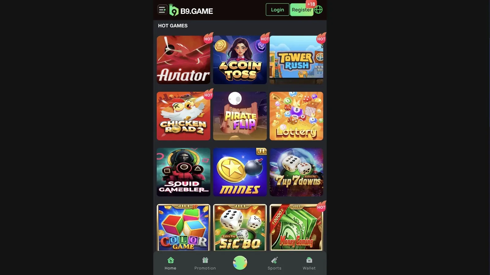 B9 Game — shared wallet for slots, tables and sports in Pakistan